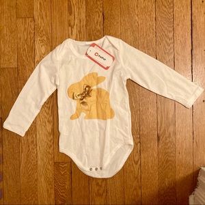 PatPat Long Sleeve Bunny Rabbit Onesie with Bow